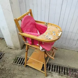 chaise bébé en bois