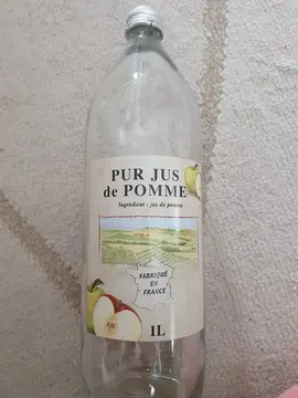 2 bouteilles d'1 L en verre , une sans bouchon...