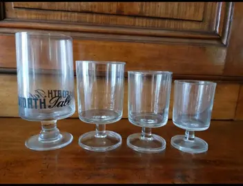 verres de 4 tailles