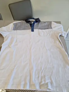 polo blanc homme