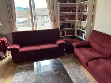 2 canapés + pouf