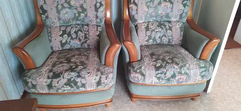 salon bois et tissu