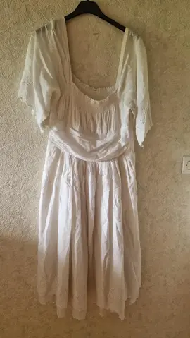 robe blanche 100% coton