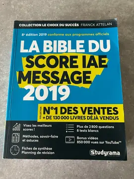 La bible du score IAE message 2019