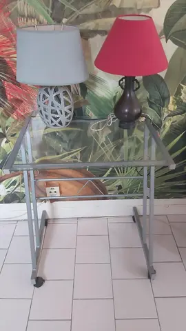 petit bureau métal et verre