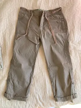 Pantacourt marron/kaki