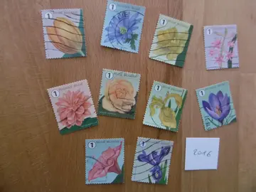 Série timbres Belgique Fleurs 2016