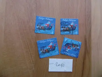 Série timbres Belgique Père Noël 2010