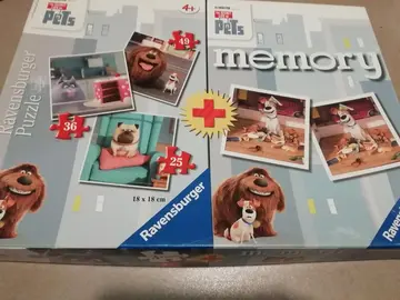Boite jeu Puzzle et Mémory incomplet (manque 1 piece)