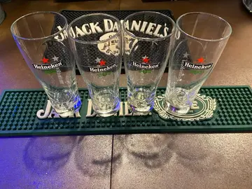 Lot de 4 demi (0.25cl) Heineken