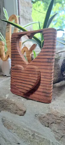 décoration en bois cœur