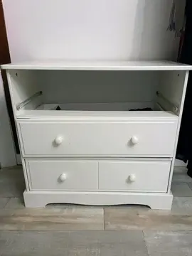 Commode bois blanche