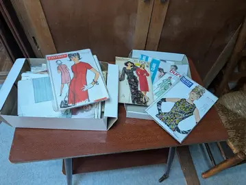 Boîte de patrons vintage