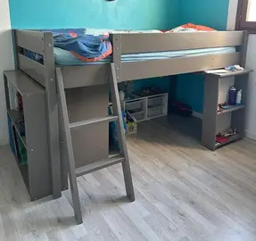 LIT Mezzanine enfant combiné bureau