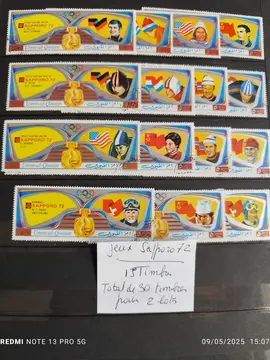lot timbres jeux de Sapporo72