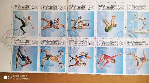 Bloc de timbres sports Fujeira
