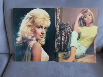 2 affichettes en couleurs Actrices Années 50/60