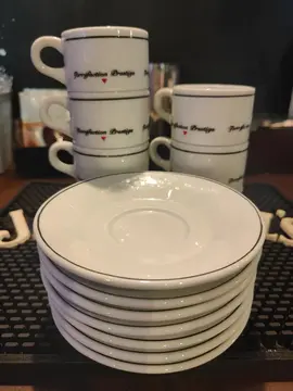 Lot de 7 tasses à café "Torréfaction prestiges"