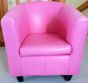 fauteuil enfant rose
