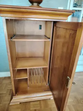 meuble hifi merisier