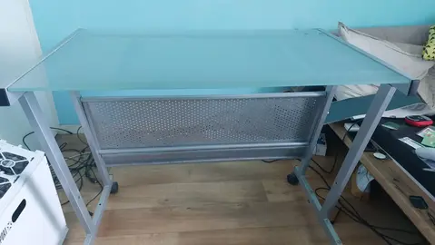 bureau plateau en verre