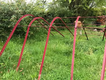 Pergola en fer forgé thermolaqué, rouge basque