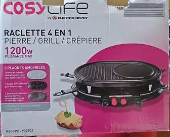 Appareil à raclette 4 en 1
