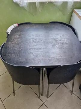 table en bois pieds en metal
