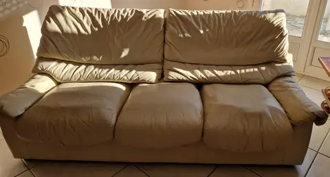 CANAPE/FAUTEUILS EN CUIR