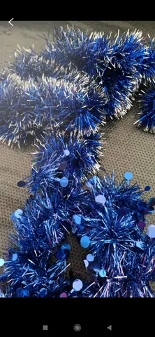 Lot de 2 guirlandes de Noël bleues