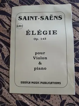 Partition Légégie pour violon - piano de Saint Saëns