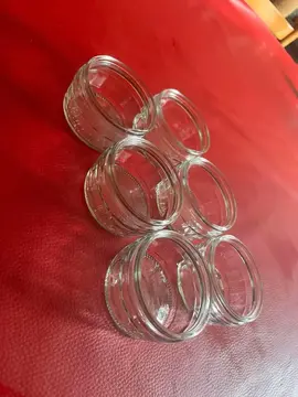 6 pots en verre