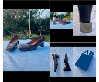 chaussures vintage talons carré T39