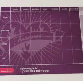 Planning de la paix des ménages (magnétique/aimanté)
