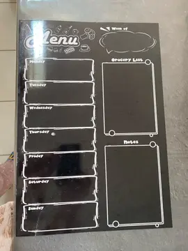 Menu aimanté pour frigo