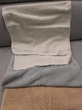 3 serviettes de toilette unies