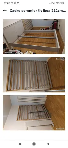 Cadre sommier lit ikea 212cmx151cm