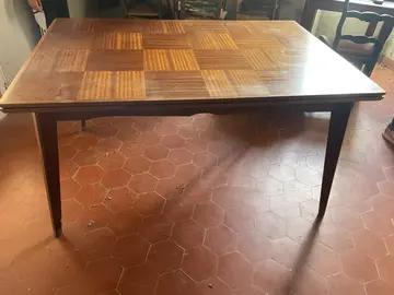 table en bois avec rallonges