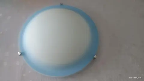 plafonnier en verre dégradé bleu