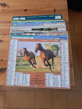 lot de calendriers des PTT