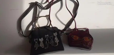 2 petits sacs à mains pour les amoureuses des chats