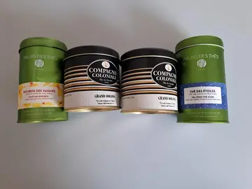 Lot de 4 boîtes à thé vides