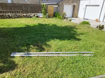 2 bouts de mats de bateau en aluminium
