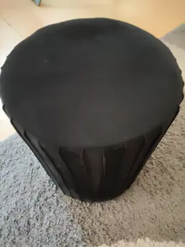 pouf velours noir