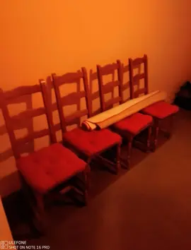 Chaises chene massif, dessus paille