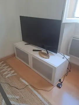 Meuble télé IKEA blanc BESTÅ 120x40x38 cm