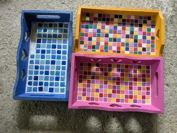 Lot de 3 minis plateaux