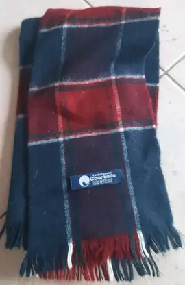 echarpe rayée bleue