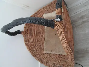 Panier osier pour buches de bois