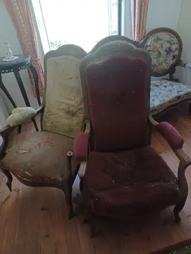 lot de 5 fauteuils voltaire a restaurer